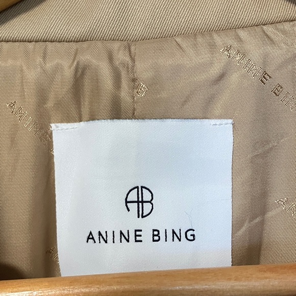 Anine Bing Madeleine Wool Blazer Deep Sand - Picture 3 of 16